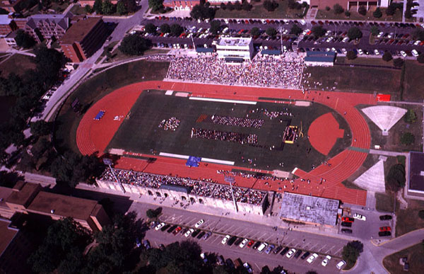 Missouri State University Football Stadium. in the football stadium at