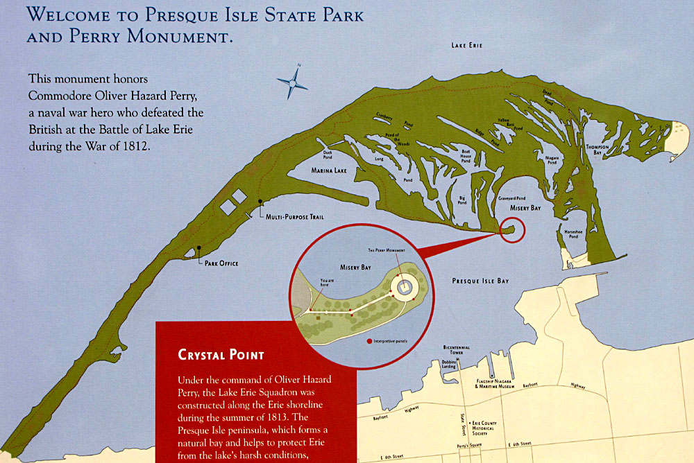 Presque Isle Park Map Presque Isle, Pennsylvania, Kite Aerial Photography